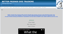 Desktop Screenshot of betterfriendsdogtraining.com