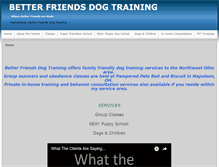 Tablet Screenshot of betterfriendsdogtraining.com